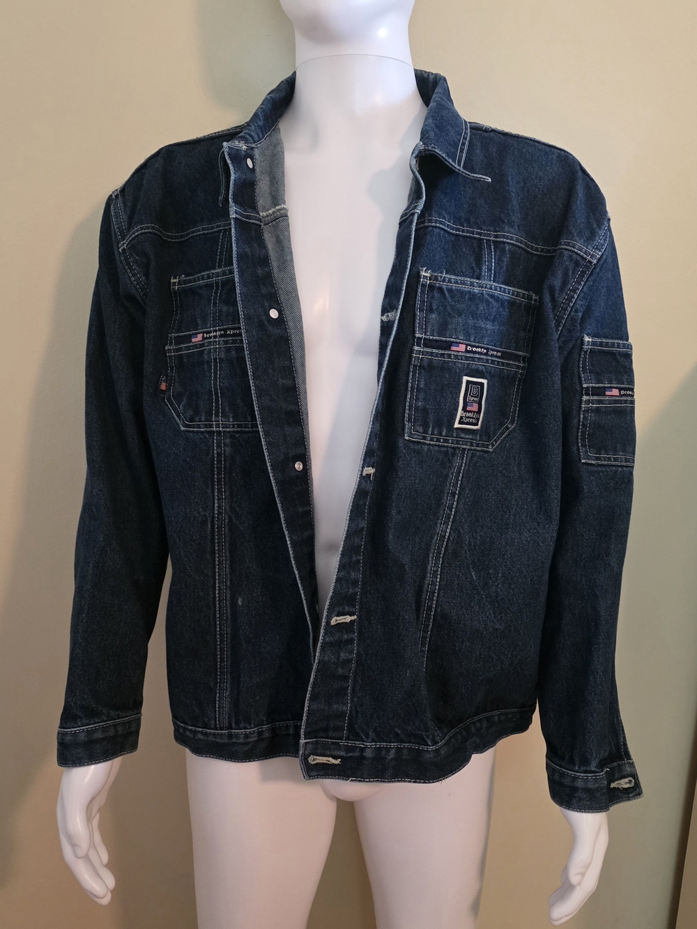 Brooklyn Xpress Denim Jacket Men's Size 2XL